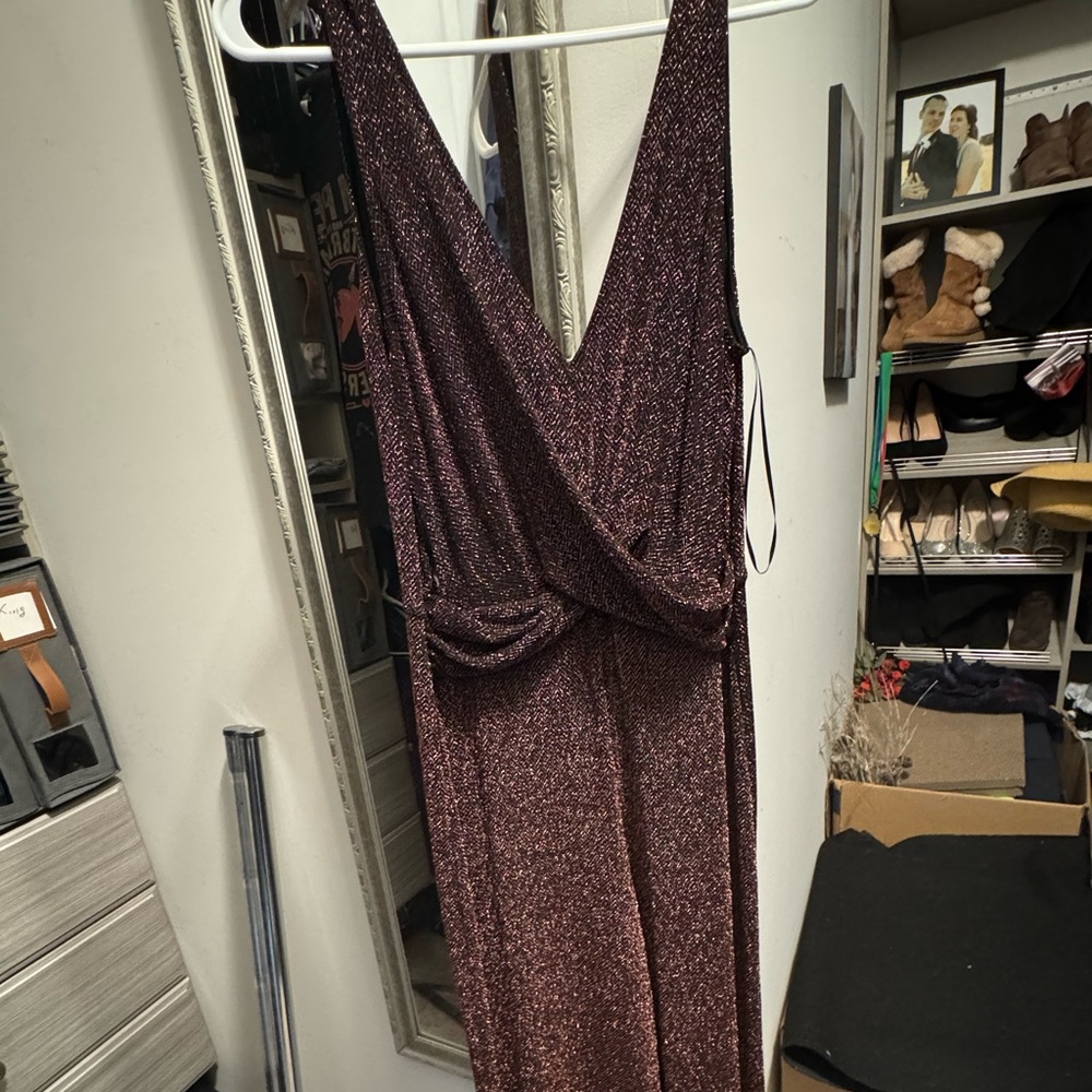 Candie's Sparkling Maroon Jumpsuit